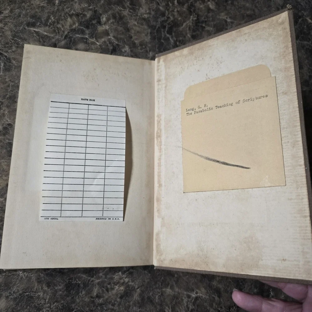 THE PARABOLIC TEACHING OF SCRIPTURE‎ by Lang, G. H.  1955 First Edition